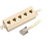 Steren 4-Conductor 5-Outlet Modular Extension - Ivory