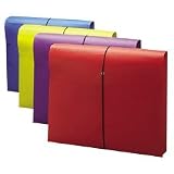 Smead 77290 Antimicrobial File Wallet, 2 Exp., Letter, Elastic Cord, Asst. Colors, 4/pk