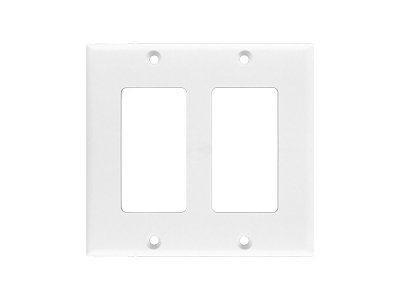 Dual Gang Decorex Wall Plate - White