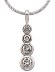 Ann Harrington Jewelry 14k White Gold 1/2 Ct Tw Journey Diamond Pendant Necklace