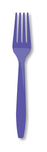 Creative Converting Touch of Color Premium 24 Count Plastic Forks, Purple