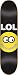 Skate Mental LOL Smilely Face Lg Skateboard Deck - 8.37 Black