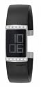 Philippe Starck - PH1105 - Montre Femme - Quartz Digitale Noir - Empierrée - Bracelet Plastique Noir