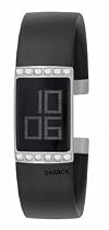 Philippe Starck - PH1105 - Montre Femme - Quartz Digitale Noir - Empierrée - Bracelet Plastique Noir