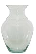 Clear Spanish Large Recycled Glass Flower Vase 12"H