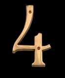 House Numbers Bright Brass, House Numbers 6