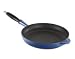 Le Creuset Cast Iron Satin Black Interior Frying Pan, Graded Blue, 26 cm
