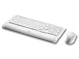 Logitech Cordless Desktop S 530 Laser - Keyboard - wireless - RF - mouse - USB wireless receiver - white, silver - French