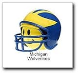 Happy Balls NCAA Football Helmet Antenna Topper, Michigan Wolverines