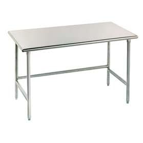 Advance Tabco 14-Gauge Stainless Steel Top - Flat Top w/ Open Base - Model TSS-306