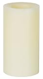 Candle Impressions CA10301CH 6-Inch Vanilla Scented Flameless Round Wax Candle, Champagne