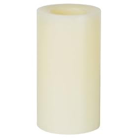 Candle Impressions CA10301CH 6-Inch Vanilla Scented Flameless Round Wax Candle, Champagne by Candles