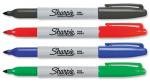 Sharpie Permanent Marker Fine Tip 1.0mm Line Assorted Ref S0810970 [Pack of 4]