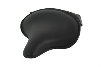 Motorcycle Black Leather Solo Seat With Fringe Skirt