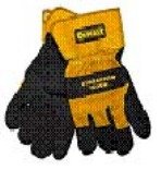 Dewalt DPG41 Large Premium Cowhide Leather Work Glove with Reinforced Palm And Wing Thumb and Safety Cuff