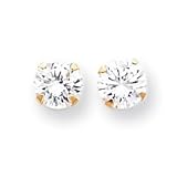 Sardelli - 14K Gold 6.5mm Cubic Zirconia Post Earrings
