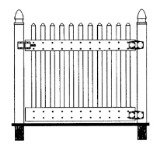 GENOVA PRODUCTS FGK200 4' WHT Picket Gate Kit