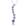 Tanzanite and Diamond Journey Pendant in White Gold