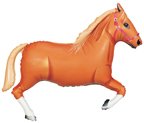 Tan Horse 43 Inch Huge Super Shaped Mylar Balloon