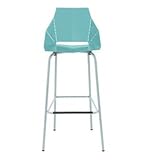 Real Good Barstool by Blu Dot-Aqua Seat/BlueBase