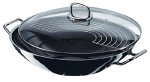 Silit Professional Wok Silargan® kpl. mit Glasdeckel, Dünstrost, Wok-Besteck 36 cm Ø
