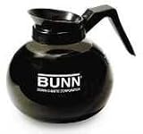 BUNN 06089.0017 Decanter Glass-BLACK REG 12PACK Coffee Decanters