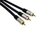 Impact Acoustics Meteora Stereo Audio/Video Interconnect - Video / audio cable - RCA (M) - RCA (M) - 3 ft - double shielded - midnight blue