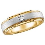 14kt. Two Tone, 1/5 ct. Diamond Wedding Band