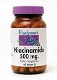 Bluebonnet Niacinamide (Vitamin B-3) 500 mg 60 Vegi Capsules