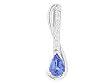 14K White Gold Tanzanite and Diamond Pendant