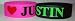 I Love Justin Rubber Band - Fun Trendy Jewelry Gifts (One)