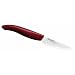 Kyocera Revolution Series 3-1/7- Inch Paring Knife with Red Handle, White Blade
