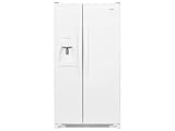 Amana ASD2627KEW 25.6 cu. ft. Freestanding Side-by-Side Refrigerator with 5-Button FrontFill Dispenser, 2 Humidity-Controlled Crisper Drawers, Temperature-Controlled Deli Drawer and Can Pack Keeper: White