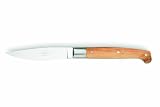 Consigli Pattada 6-Piece Olive Wood Handle Steak Knife with Leather Case, 4-Inch Blade