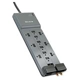 Belkin 12-Outlet Home/Office Surge Protector with Phone/Ethernet/Coaxial Protection and Extended Cord