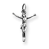 Corpus Crucified Christ  Sterling Silver Charm