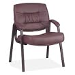 93 Series Leather Visitors Chair w/Loop Arms, Black