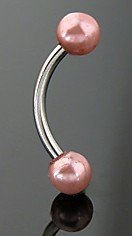 Pearl Effects Curved Barbell (Pink)