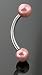 Pearl Effects Curved Barbell (Pink)