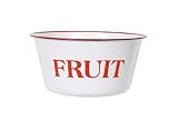 Enamelware French Country Granitware Red Rim Fruit Bowl