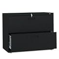 HON COMPANY 500 Series Two-Drawer Lateral File, 36w x28-3/8h x19-1/4d, Black