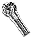 1/4 In Carbide Bur (Titanium Coated) - Ball Shape w/ Radius End