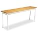 Buy Skirts - HON Non-folding Utility Tables with Chrome Legs, 72" Wide, 18" Deep, Medium Oak Top, Putty Skirt