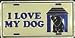 I Love My Dog License Plate