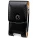 EXECUTIVE PREMIUM VERTICAL NOBLE LEATHER CASE CARRYING POUCH (with 2 interchangable belt clips) for PALM CENTRO 690 - RETAIL PACKAGING