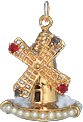 Windmill, 14K Gold Charm
