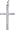 Cross Charm, Sterling Silver
