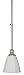 American Fluorescent FAP113SNSCT Faceted Blown Glass Pendant, Satin Nickel