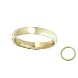 Plain 14 Karat Yellow Gold 4mm Comfort Fit Wedding Ring