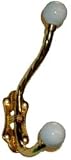 Double Porcelain Ball Brass Hook